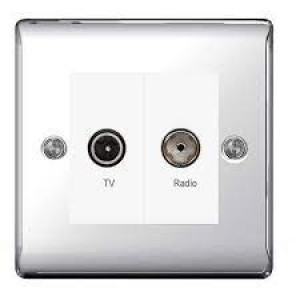 Tv/Fm Diplexed Polished Chrome R02.824.BK-DIP