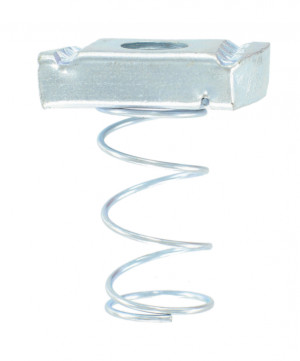 DELIGO CNLM6 Plated Steel Long Spring Channel Nut Thread M6 Zinc & Clear