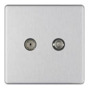 2G Coax Non Isolated Satin Chrome T03.922.BK