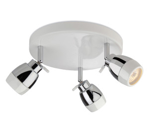 Firsltight Marine 3-Light Ceiling Spotlight White/Chrome 8203WH