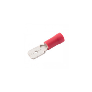 RONBAR MPTR6.3 High-Quality 6.3mm Insulated Male Push On Terminals Copper Red