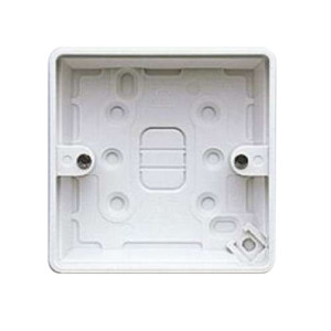 MK Electric Logic Plus Surface Mounting Box White 1 Gang 40mm Depth K2031WHI