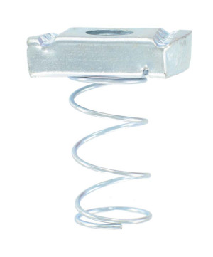 DELIGO CNLM8 Plated Steel Long Spring Channel Nut Thread M8 Zinc & Clear