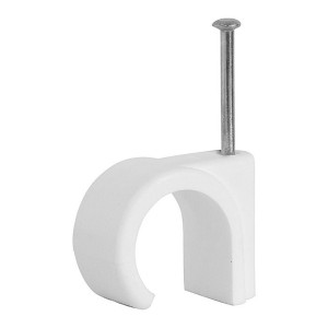 LYVIA RC5C High Quality Round Cable Wire Cord Clips White 5 Millimeter