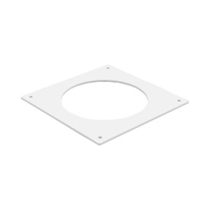 Verplas RD4WP Wall Plate Connector for 100mm Round Plastic Ducting Ventilation Pipe White