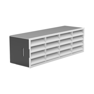 VERPLAS FDABG204W Rectangular 204 x 60mm Airbrick White Grille Plastic Ducting 204mm