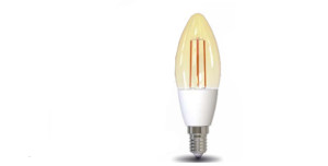 HOMEFLOW B-5007 Decorative Filament Smart Bulb Warm White Led Small Edison Screw