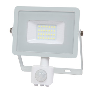 V-TAC VT458 30W SMD PIR Sensor Floodlight Samsung Chip 4000K White Body