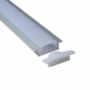 PRO-REC25X14-2M-OP Deep Recessed Aluminum Profile with Opal PC Diffuser