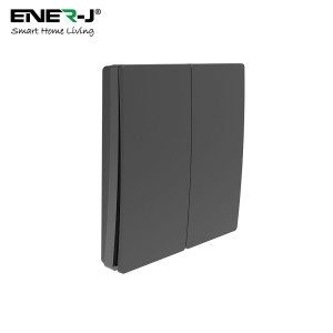 ENER-J WS1051B Wireless Kinetic Switch ECO RANGE Black Body 2 Gang