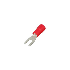 RONBAR FTR6.5 High-Quality 6.5mm Insulated Crimp Copper Fork Terminal Red