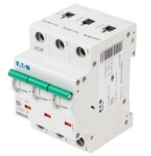 Eaton Memshield 3 MCB 6A 10/15kA Trip Type B 3P, EMBH306