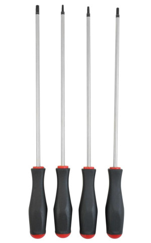 Dekton DT65213 4PC Long Bar 4 x 250mm Torx Screwdriver Set with Magnetic tip