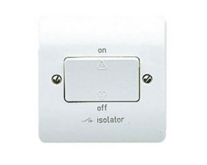 MK Electric Logic Plus Three Pole Fan Isolator White 10 Amp Lockless K4859WHI