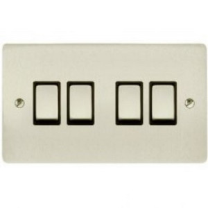 4G 2W Rocker Twin Plate Satin Nickel T05.830.SNBK