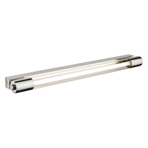 Firstlight T5 IP44 1 x 13 Watt Low Energy Splash Wall Light Switched Chrome with Clear Glass