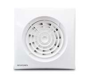 Envirovent SIL100HT 4" Silent Axial Fan - Adjustable Run-on Timer, Adjustable Humidity Sensor