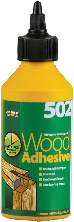Everbuild 502 All Purpose Weatherproof Wood Adhesive, 250 ml