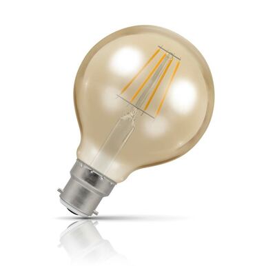 Crompton CRVIN7G125BC 7.5W Vintage G125 Globe Lamp LED Filament Antique Dimmable BC-B22d