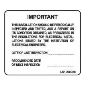 HISPEC LS707028 High Quality Periodic Inspection Electrical Safety Labels
