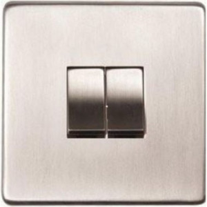 2G 2W 10A Switch Satin Nickel Y05.210.SN