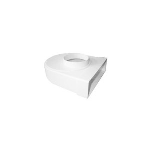 Verplas FDREB125204 Rotating Elbow Bend Adapter Rectangular to Round 90 Degree Bend 125mm