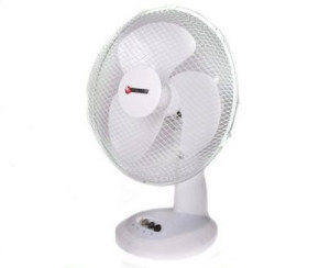 White Oscillating Desk Fan 12 Inch
