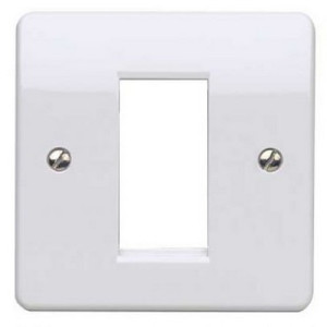 MK Electric Front Plate 1 Gang 1 Module Euro Data White Flush Mounting K181WHI