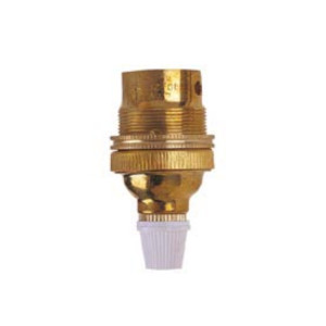 Lyvia LHBCBRCG BC Brass Lamp Holder 1/2 Inch Unswitched Cord Grip With Earth