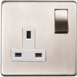 1G 13A Socket Satin Nickel Y05.240.SNW