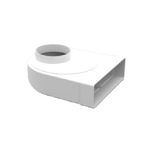 Verplas FDEB125220 High Quality Elbow Bend with Fixed Rectangular Spigot 125mm