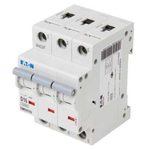 Eaton EMDH316 MCB Three Memshield Triple pole Type D Circuit Breaker-16 A
