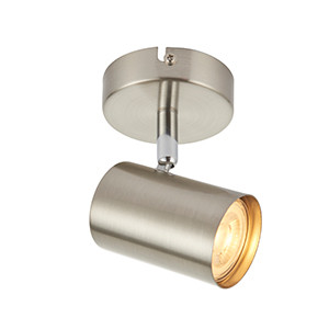 Saxby SAX73687 Arezzo Single LED Spotlight GU10 7W Satin Chrome