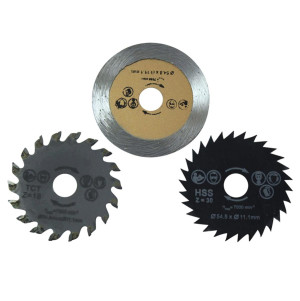Dekton Dt80502 3 Piece Mini Blades- HSS Saw, Diamond Cutting & Tct Wood Blade