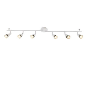 Saxby SAX61002 Lighting Amalfi Two Bar With Six Halogen Spotlights White
