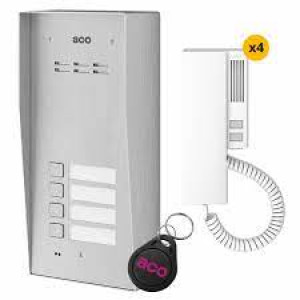 Easy Kit 4 Way Audio Door Entry Kit (5 Wire) Flush Mounted Panel