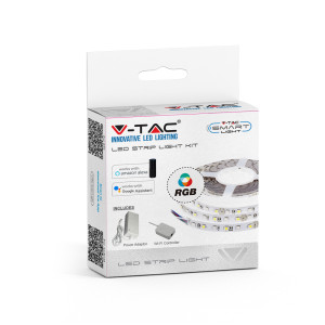 V-TAC VT-5050 60 10W Led Strip Light Compatible With Alexa And Google Home IP20