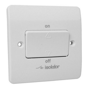 MK 10A 1 Gang Triple Pole Isolator Switch Modern White Moulded Brand New