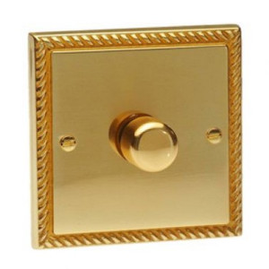 1G 400Va Georgian Brass Low Voltage Dimmer