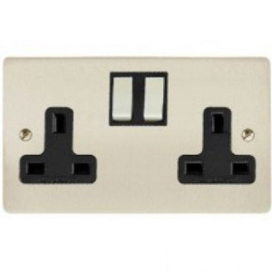 Twin Socket (Snbk) 855 Satin Nickel T05.850.SNBK