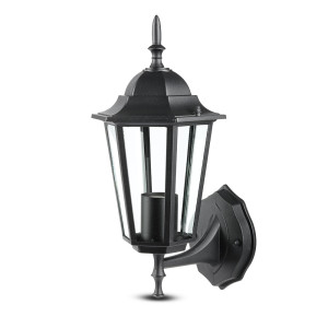 V-TAC VT7066 High Quality Modern E27 Wall Lamp Matt Black(Up) IP44