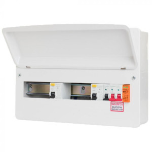 FUSEBOX F2006DXA SPD 6 Way Split 2X80A RCD Consumer Unit