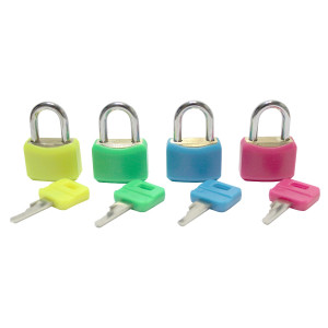 Dekton DT71060 Abs Covered Solid Brass Padlock 4pc Set 20mm