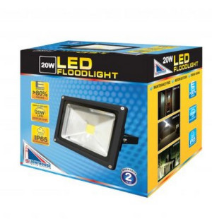 20w LED COB FLOOD LIGHT, WARM WHITE, BLACK BODY, IP65