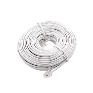 ELECTROVISION RJ11MM30 Modular Telephone 30m Extension Lead Cable Cord RJ11 6P4C