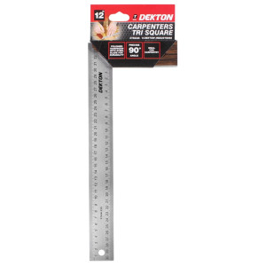 DEKTON DT55330 12" Mini Tri Square Spirit Level Carpenter Measuring