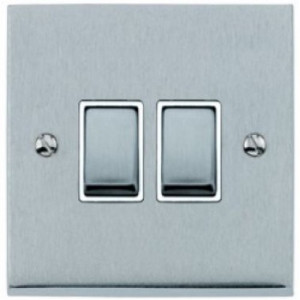 2Gang 2Way Sw Satin Chorme R03.810.SCW