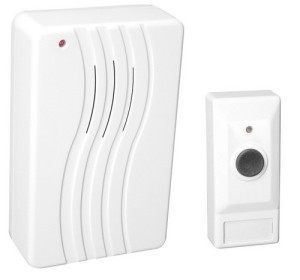 Price Bust Eterna Wireless 50m Door Chime Kit Battery Operated Polycarbonate DCRDC