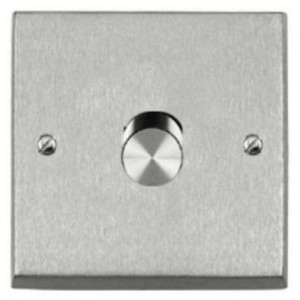 1 Gang 200V Brushed Chrome Low Voltage Dimmer