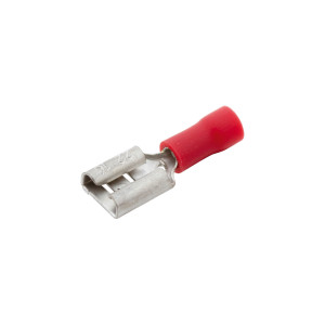 RONBAR FPTR6.3 High-Quality 6.3mm Insulated Female Push On Terminal Copper Red